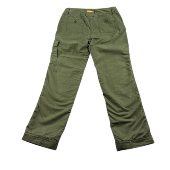 Lands' End Pants Cargo Lined Mid Weight Green Women's Size 8 - Picture 2 of 10